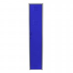 Locker metálico dual chico - 1 puerta azul
